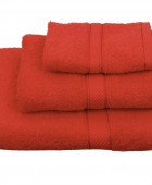 Σετ πετσέτες 3 τεμ. CLASSIC RED, VIOPROS Σετ πετσέτες Mπάνιου