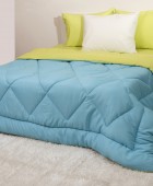 Πάπλωμα μονό δίχρωμο microfiber μπεζ/καφέ, VIOPROS