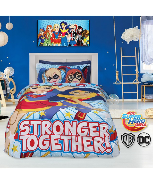 Σετ σεντόνια παιδικά (160Χ260) SUPER HERO GIRLS 5005, DAS HOME Παιδικά Σεντόνια