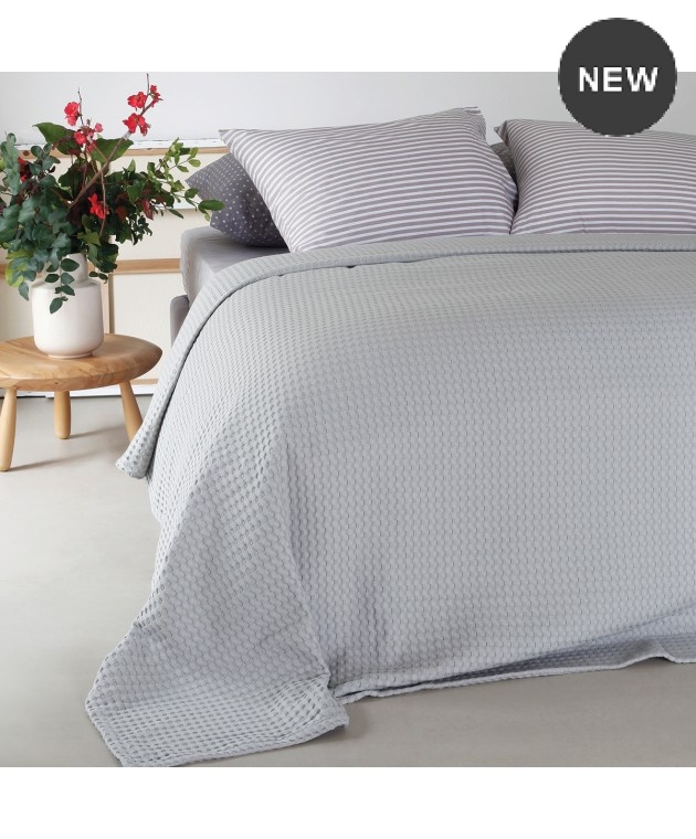 Κουβέρτα πικέ king size (240X260) PATMOS SILVER, MELINEN KING SIZE πικέ κουβέρτες