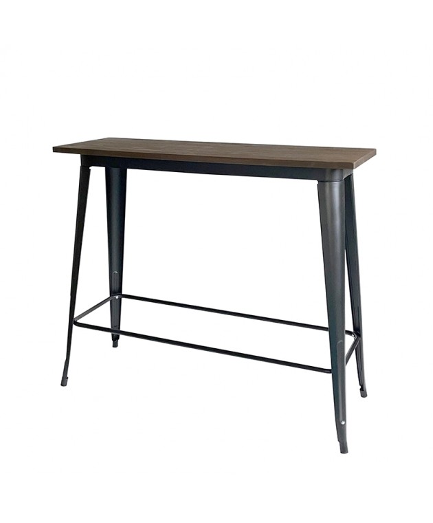 Τραπέζι μπαρ (120Χ40Χ103) TEXAS BLACK MATTE, KATOIKEIN DECO