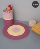 Χαλί παιδικό ροτόντα (140CM) TRICOLORE PINK, PALAMAIKI Παιδικά Χαλιά Ροτόντα