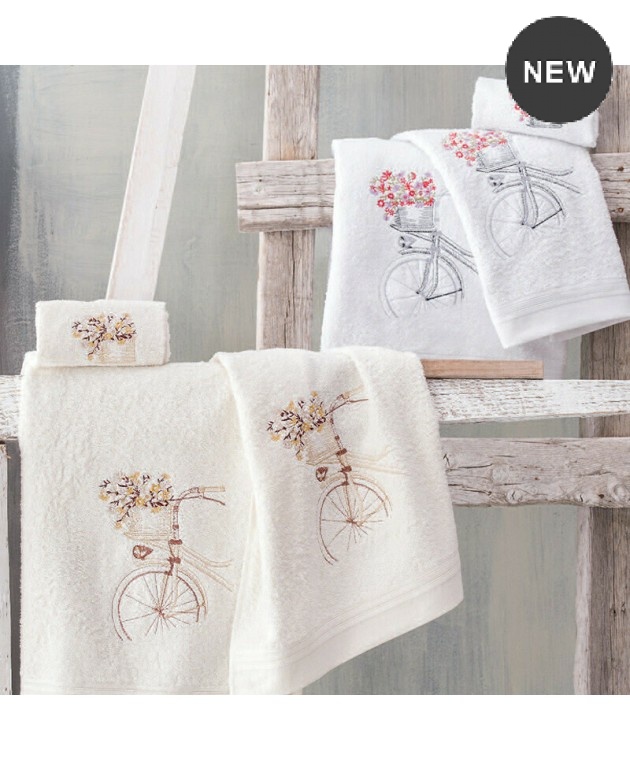 Σετ πετσέτες 3 τεμ. AVA WHITE, RYTHMOS HOME Σετ πετσέτες Mπάνιου