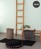 Καλάθι παιχνιδιών με pon-pon (30X40) FOUNTAIN BEIGE, PALAMAIKI Αποθήκευση Παιχνιδιών