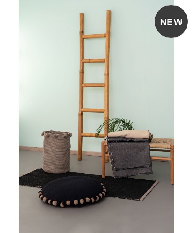 Καλάθι παιχνιδιών με pon-pon (30X40) FOUNTAIN BEIGE, PALAMAIKI Αποθήκευση Παιχνιδιών
