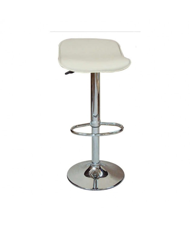 Σκαμπό Μπάρ 2τμχ Bar 3 Κρεμ Pvc 38x39x85εκ. Σκαμπώ / Πουφ
