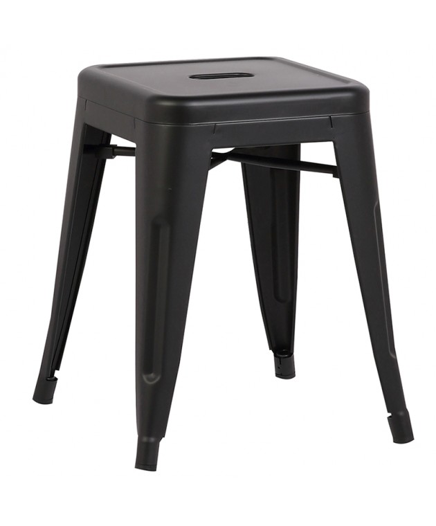 TEXAS ΣΚΑΜΠΟ 45εκ. ΜΑΥΡΟ ΜΑΤ ΜΕΤΑΛΛΙΚΟ Σκαμπώ / Πουφ