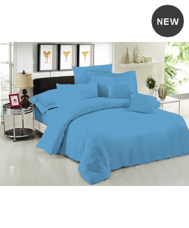 Σετ μαξιλαροθήκες (50Χ70) DYED POLYCOTTON BLUE, LE BLANC