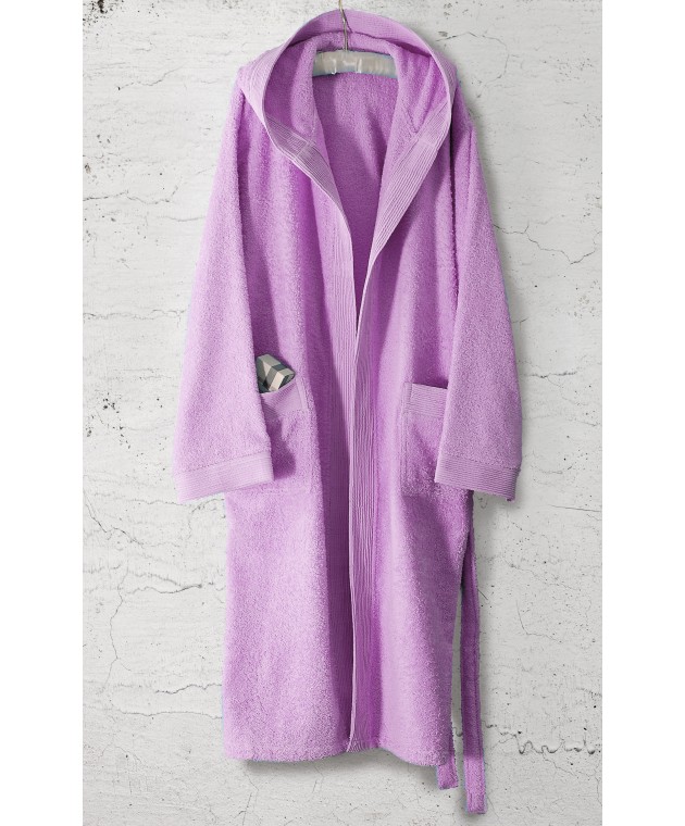 Μπουρνούζι με κουκούλα AMADEUS LILAC (XL), RYTHMOS HOME Μπουρνούζια