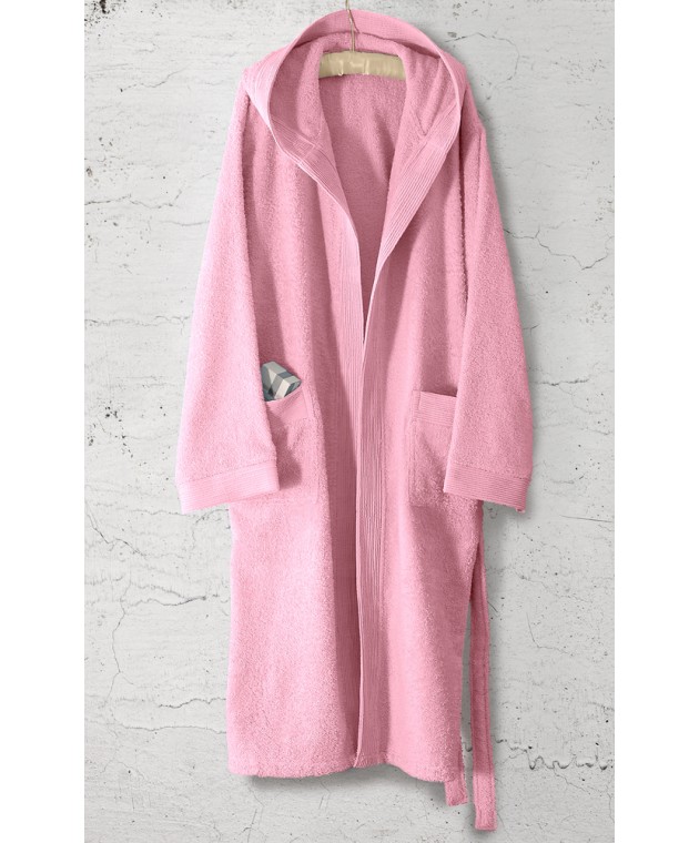 Μπουρνούζι με κουκούλα AMADEUS PINK (XL), RYTHMOS HOME Μπουρνούζια