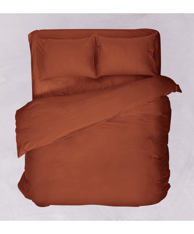 Σεντόνι μεμονωμένο Υ/Δ με λάστιχο (160Χ200+25) BASIC TERRACOTTA, VIOPROS Σεντόνια μεμονωμένα με Λάστιχο