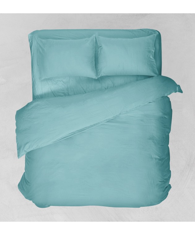 Σεντόνι μεμονωμένο μονό με λάστιχο (100Χ200+25) BASIC TURQUOISE, VIOPROS Μονά