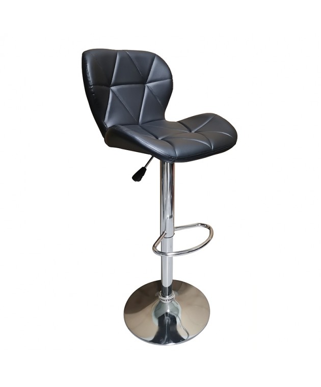 Σκαμπό Μπάρ 2τμχ Bar 91 Μαύρο Pu 39x39x101εκ. Σκαμπώ / Πουφ