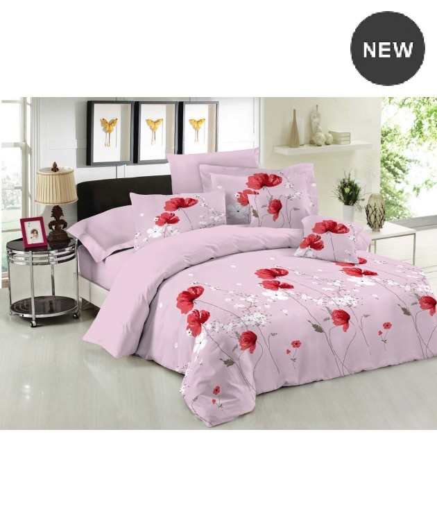 Σετ σεντόνια Υ/Δ (240Χ270) ANEMONE PINK, ΚΟΜΒΟΣ Σεντόνια Υπέρδιπλα