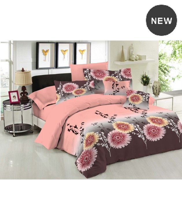 Πάπλωμα μονό (160Χ240) CHRYSANTHEMUM PEACH, ΚΟΜΒΟΣ Παπλώματα Μονά