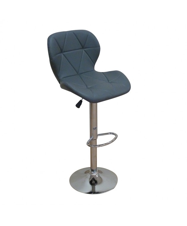 Σκαμπό Μπάρ 2τμχ Bar 91 Γκρί Pu 39x39x101εκ. Σκαμπώ / Πουφ