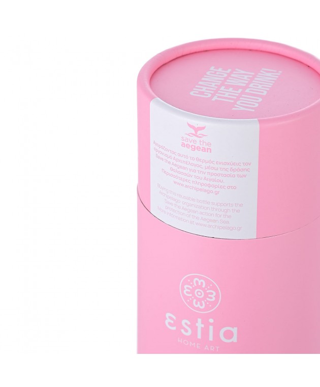 ΘΕΡΜΟΣ COFFEE CUP SAVE THE AEGEAN 500ml BABY PINK 01-10317, ESTIA ΟΙΚΙΑΚΑ