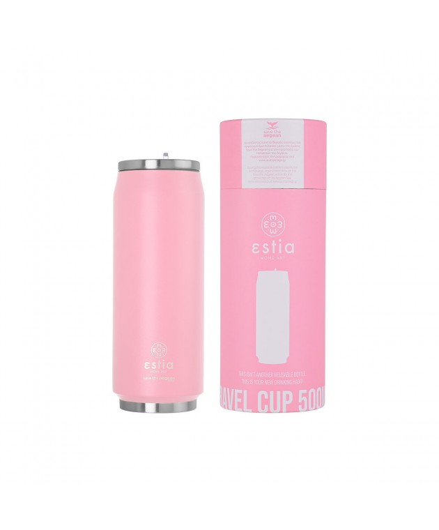 ΘΕΡΜΟΣ COFFEE CUP SAVE THE AEGEAN 500ml BABY PINK 01-10317, ESTIA ΟΙΚΙΑΚΑ