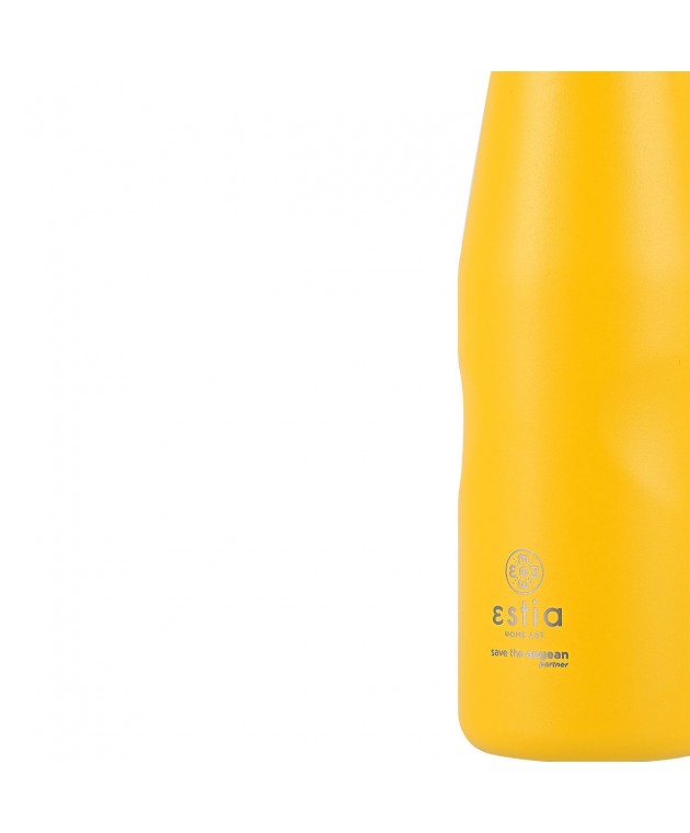 ΘΕΡΜΟΣ TRAVEL FLASK SAVE THE AEGEAN 500ml BURNT YELLOW 01-9007, ESTIA ΟΙΚΙΑΚΑ