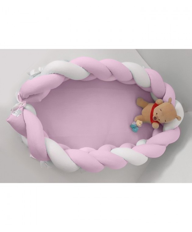 Oliver Baby des.120 Φωλιά Λευκό-Ροζ 16x200 Φωλιά Υπνου