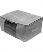 ΘΗΚΗ ΑΠΟΘΗΚΕΥΣΗΣ LINEN ΥΦΑΣΜΑΤΙΝΗ 60x45x30cm 03-5719 Οικιακά Είδη