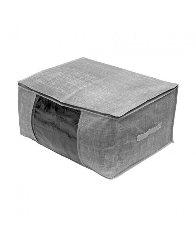 ΘΗΚΗ ΑΠΟΘΗΚΕΥΣΗΣ LINEN ΥΦΑΣΜΑΤΙΝΗ 60x45x30cm 03-5719 Οικιακά Είδη