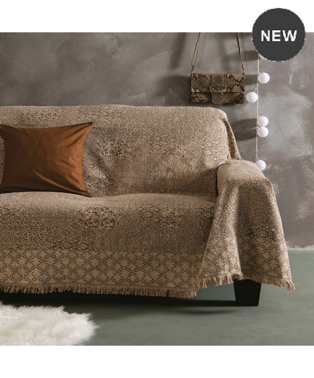 Ριχτάρι τριθέσιου (180Χ300) CRACKER BEIGE, SB HOME  Ριχτάρια