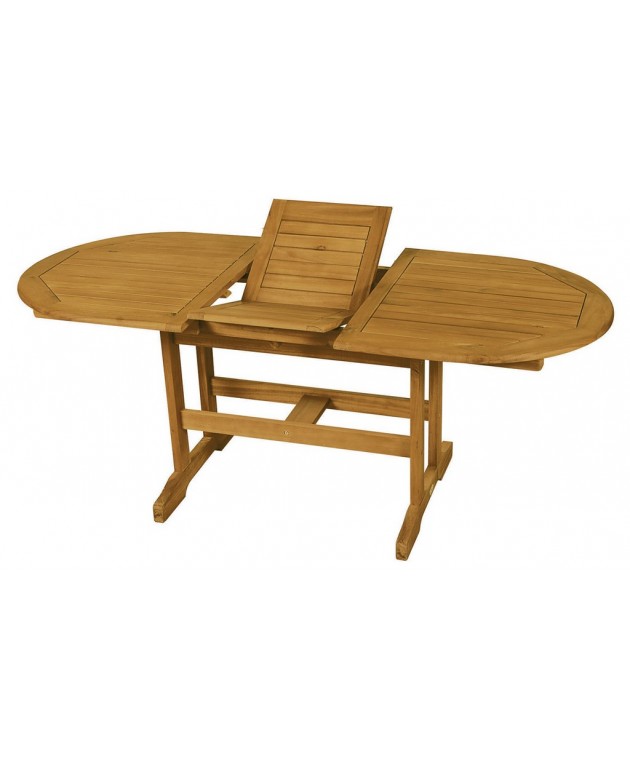 Οβάλ Επεκτεινόμενο τραπέζι Acacia ,(150 + 50 = 200 x 90 x 72(H)cm) STA-15/20 AC, LIANOS Ξύλινα