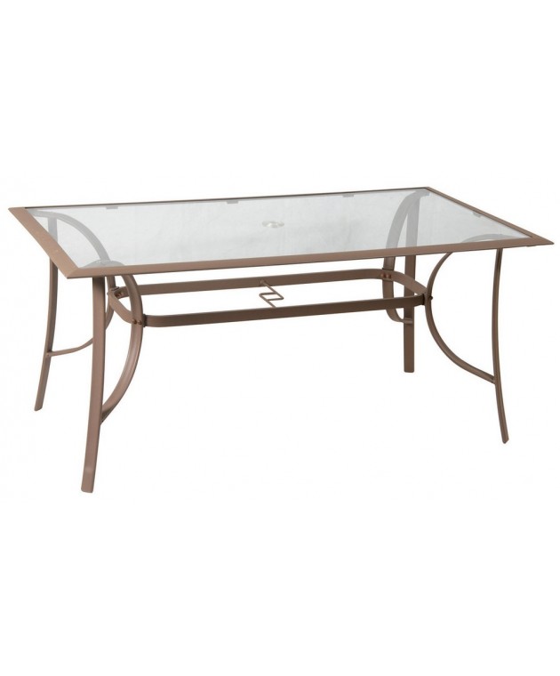 Μεταλλικό Παραλ/μο Τραπέζι Με Πλαίσιο Αλουμινίου (120 x 70cm) 154563, LIANOS  Μεταλλικά