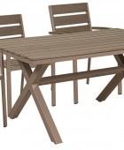 Τραπεζαρία Pollywood Με Σκελετό Αλουμινίου Σέτ 5 Τεμαχίων (150x90x 74(H)cm 