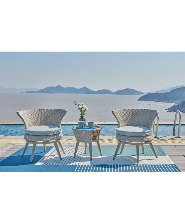 Rattan Καθιστικό Σετ 3 Τεμαχίων ,Με Αλουμίνιο Σκελετό 203450, LIANOS Σετ Έπιπλα Κήπου