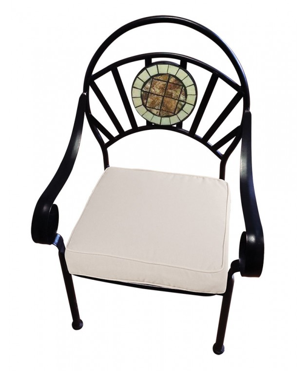 Στοιβαζόμενη Μεταλλική Πολυθρόνα Με Μαξιλάρι TC015-010, LIANOS Πολυθρόνες