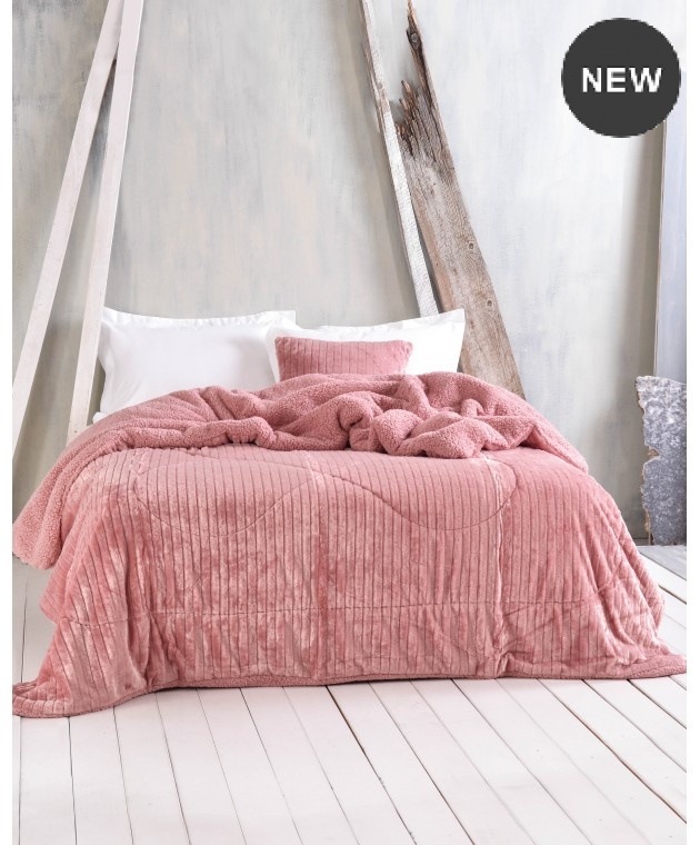 Διακοσμητική μαξιλαροθήκη (50X50) SHABBY PINK, RYTHMOS HOME  Μαξιλαροθήκες Μονόχρωμες