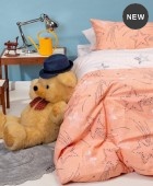 Σεντόνι μεμονωμένο μονό φανελένιο με λάστιχο (100Χ200+30) BUNNY BEIGE, MELINEN Παιδικά Σεντόνια Φανελένια