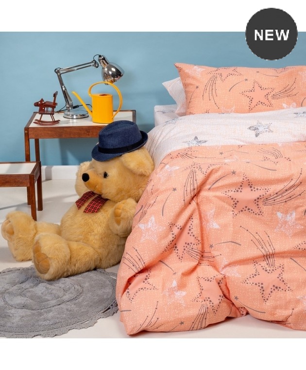 Σεντόνι μεμονωμένο μονό φανελένιο με λάστιχο (100Χ200+30) BUNNY BEIGE, MELINEN Παιδικά Σεντόνια Φανελένια