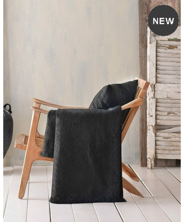 Διακοσμητική μαξιλαροθήκη (40Χ40) KIDAL BLACK, RYTHMOS HOME  Διακοσμητικά Mαξιλάρια Καναπέ