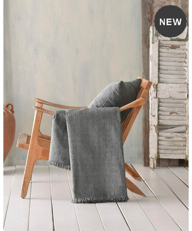 Διακοσμητική μαξιλαροθήκη (40Χ40) KIDAL DARK GREY, RYTHMOS HOME  Διακοσμητικά Mαξιλάρια Καναπέ