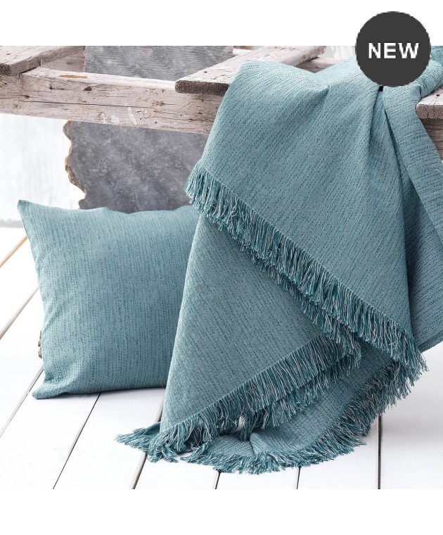 Ριχτάρι πολυθρόνας (160Χ180) CALEB BLUE, RYTHMOS HOME Ριχτάρια