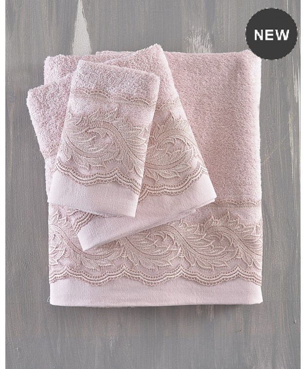 Σετ πετσέτες 3 τεμ. REGATTA PINK, RYTHMOS HOME  Σετ πετσέτες Mπάνιου