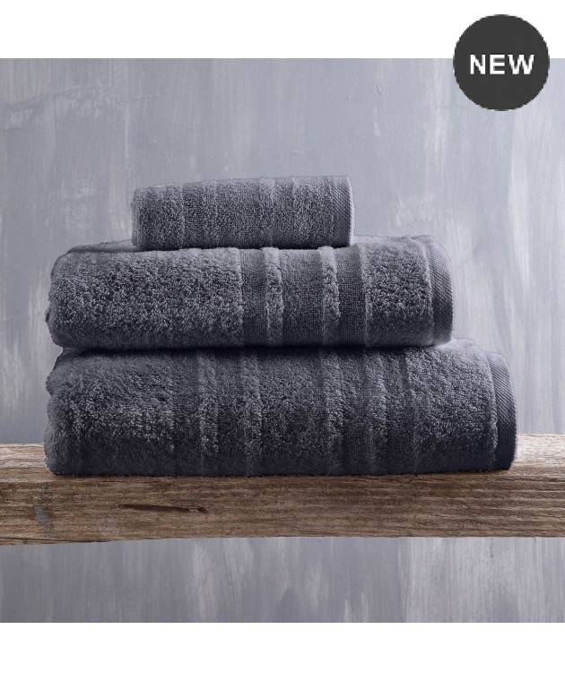 Σετ πετσέτες 3 τεμ. LAURA DARK GREY, RYTHMOS HOME  Πετσέτες Mπάνιου
