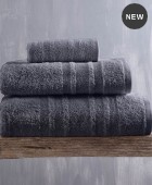 Σετ πετσέτες 5 τεμ. LAURA DARK GREY, RYTHMOS HOME  Πετσέτες Mπάνιου