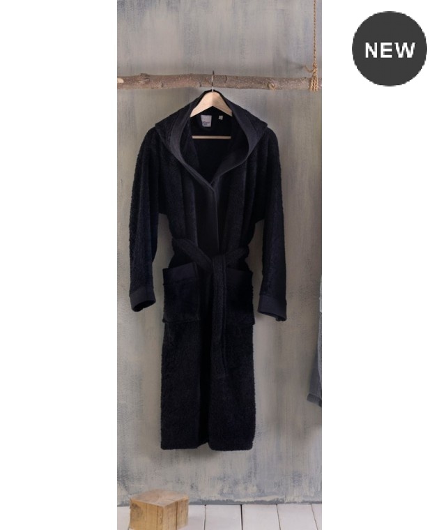 Μπουρνούζι με κουκούλα (XXL) AMADEUS BLACK, RYTHMOS HOME  Μπουρνούζια
