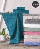 Πετσέτα χεριών (30Χ50) SIENNA ILGHT GREY, RYTHMOS HOME  Πετσέτες Mπάνιου