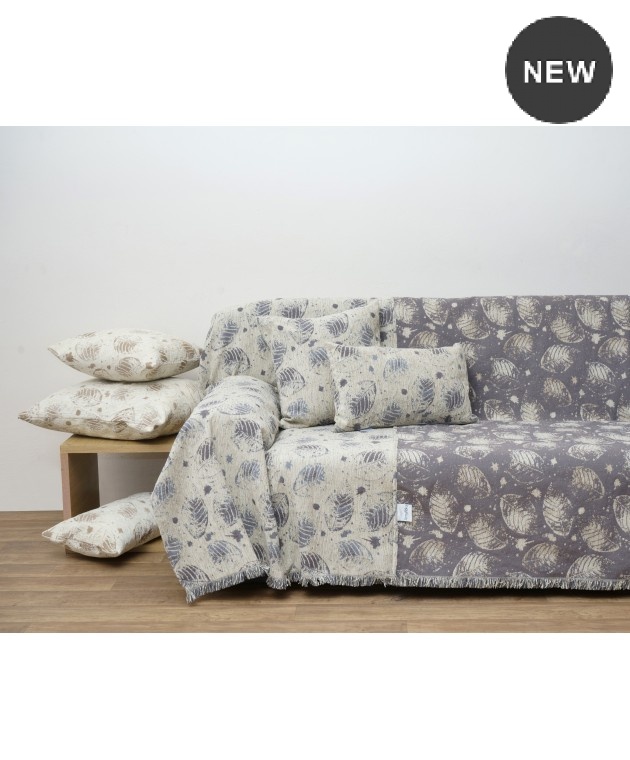 Ριχτάρι πολυθρόνας (180Χ150) 1440 GREY, ANNA RISKA Ριχτάρια Χειμωνιάτικα