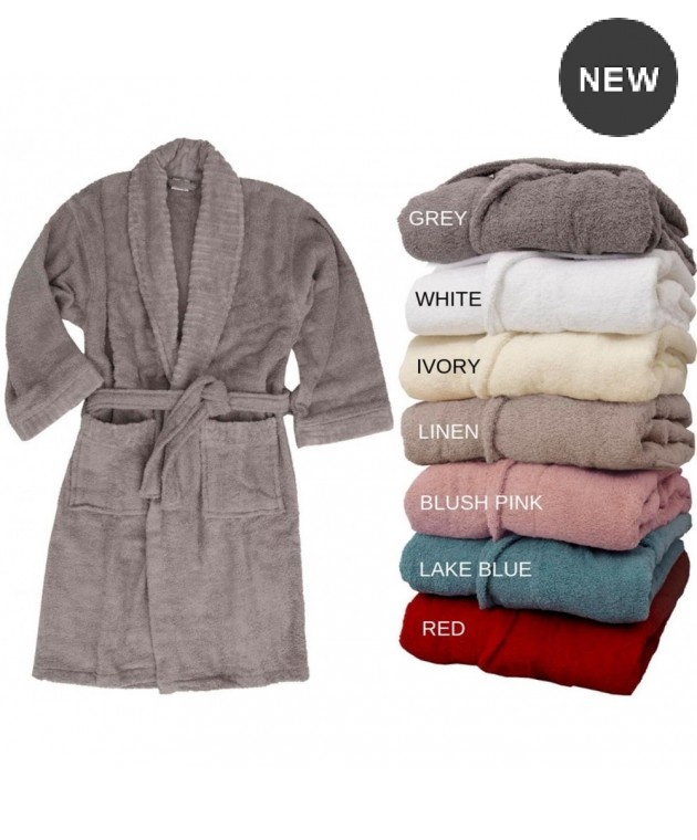 Μπουρνούζι με γιακά (S) SPA GREY, ANNA RISKA ΜΠΑΝΙΟ