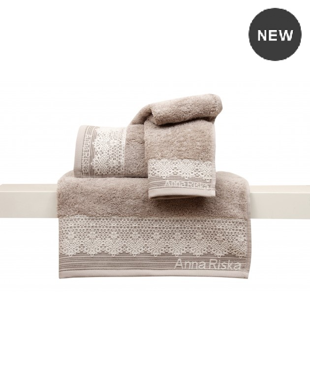 Πετσέτα προσώπου KARLA BEIGE (50Χ100), ANNA RISKA ΜΠΑΝΙΟ