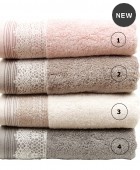 Πετσέτα προσώπου KARLA 2 BEIGE (50Χ100), ANNA RISKA ΜΠΑΝΙΟ