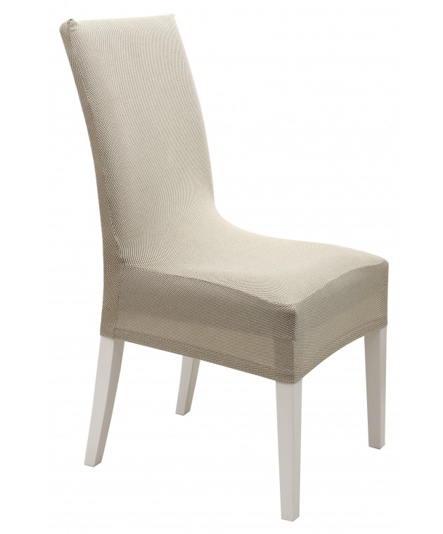 Κάλυμμα καρέκλας χωρίς βολάν ELEGANT BEIGE, VIOPROS Καλύμματα καρέκλας