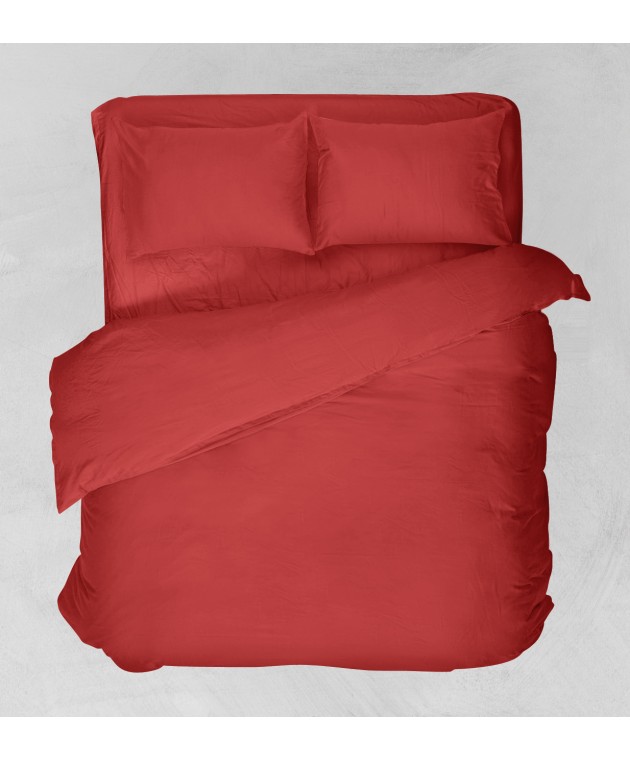 Παπλωματοθήκη Υ/Δ (220X240) BASIC RED, VIOPROS ΥΠΝΟΔΩΜΑΤΙΟ