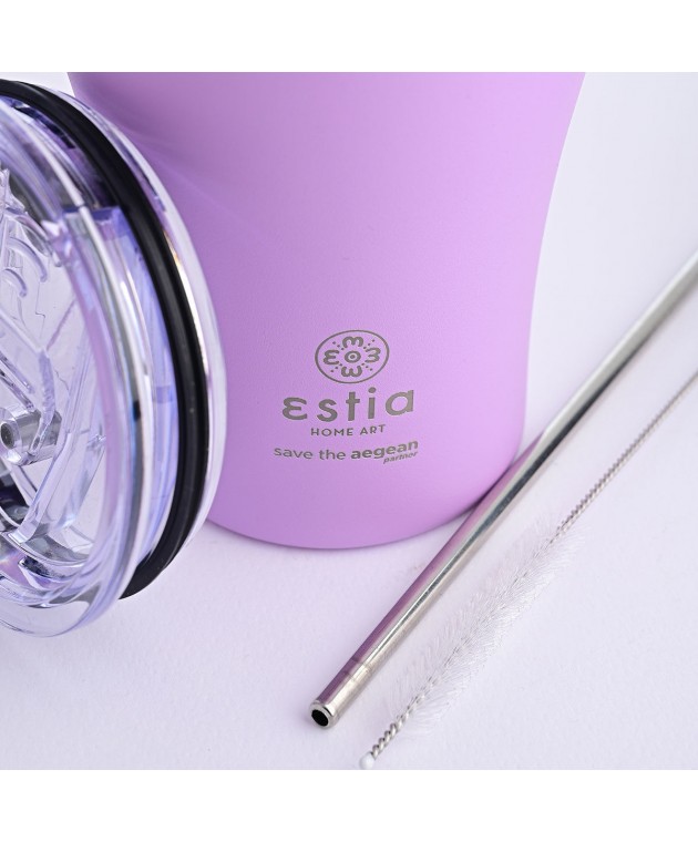 ΘΕΡΜΟΣ COFFEE MUG SAVE THE AEGEAN 350ml LAVENDER PURPLE 01-12090, ESTIA ΟΙΚΙΑΚΑ